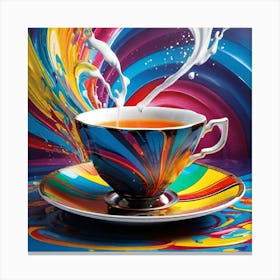 Splashing Tea Canvas Print