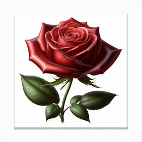 Rose on a white background Canvas Print