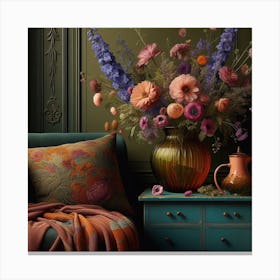 Room With Flowers Canvas Print