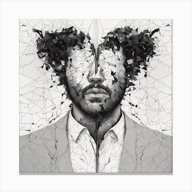 Man With A Broken Head Canvas Print