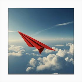 Paper Airplane In The Sky Canvas Print