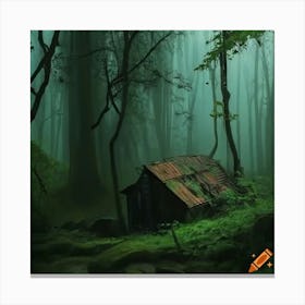 Shack In The Forest Canvas Print
