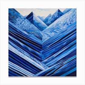 Op art, Blue mountains 3 Canvas Print