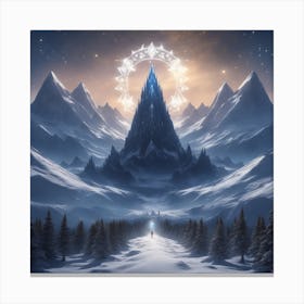 Snowy Mountain 1 Canvas Print