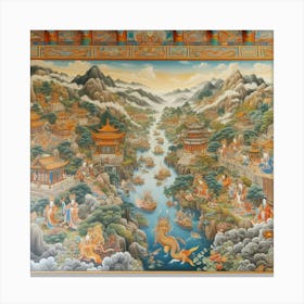Chinese Mural Canvas Print