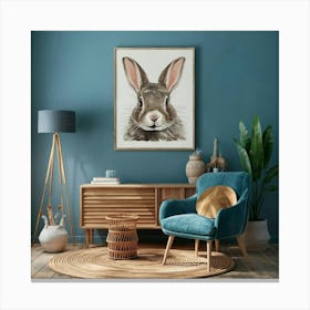 Animals In My Room Rabbit Art Print Illustration P Trderc Xqaaccy59furwvq Jdjrlcfatvykikuldf3fqa Canvas Print