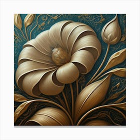 Golden Flower Canvas Print