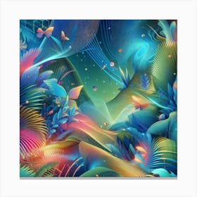 Psychedelic Jungle 1 Canvas Print