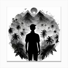 Man In The Jungle Canvas Print