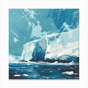 Icebergs Canvas Print