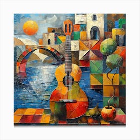 Guitar In The Sun Canvas Print