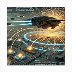 Skybreaker Gunship Emp Devices Iron Commonwealth Canvas Print