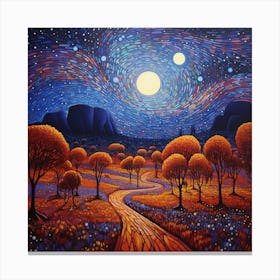 Australia Starry Night Canvas Print