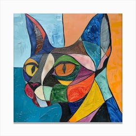 Kisha2849 Picasso Style Hairless Cat No Negative Space Full Pag 06a1a115 F4f3 4455 B69e 697b7fa2cd8d Canvas Print