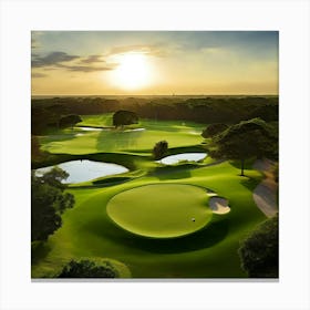 Sunset Golf Course 2 Canvas Print