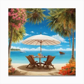 Beach Scene 8 Canvas Print