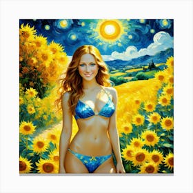 Sunflowersvhu Canvas Print