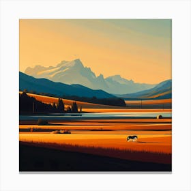 Sunset In The Mountains 25 Canvas Print