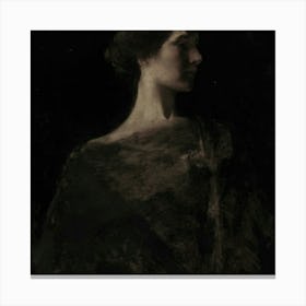 Lady In Black 3 Canvas Print