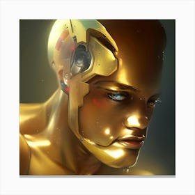 Golden Robot 1 Canvas Print