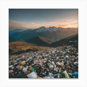 Garbage On A Mountain 1 Canvas Print