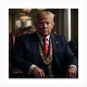 Photoreal An Aweinspiring Image Of Donald Trump Capturing His 1 Canvas Print