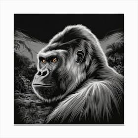 Gorilla In The Jungle 1 Canvas Print