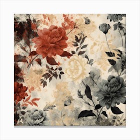 Abstract Floral Pattern Canvas Print