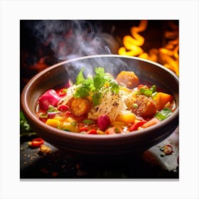 Chinese Vegetable Soup Canvas Print