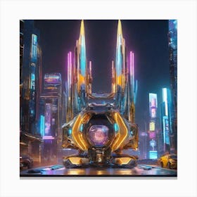 Futuristic Cityscape Canvas Print