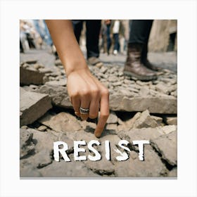 Resist Canvas Print