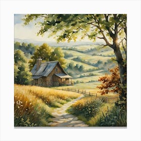 Countryside Peaceful Nature Hyper Realistic Hd 46209499711 Canvas Print