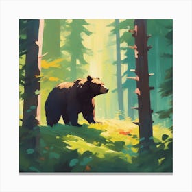 Bear In The Forest 6 Canvas Print