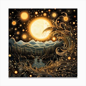 Moon In The Sky Canvas Print