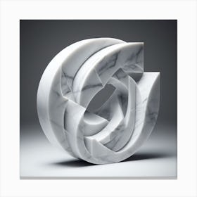 White Marble Sculpture Canvas Print