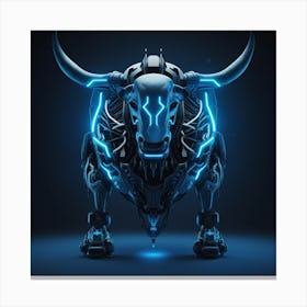 Robot Bull Canvas Print