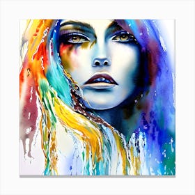Painted Woman Canvas Print