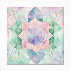 Polygonal Abstract Painting Canvas Print