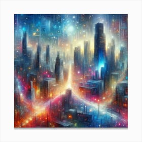 Futuristic Cityscape Canvas Print