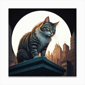 Cat In The City Canvas Print