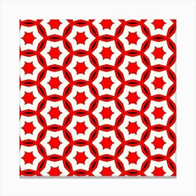 Pattern Red White Texture Seamless 1 Canvas Print