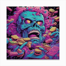 Psychedelic Skull 1 Canvas Print