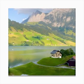 House On The Lake Canvas Print