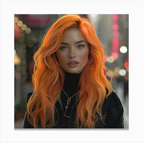 Orange Haired Girl Canvas Print