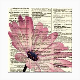 Dictionary Flower Canvas Print