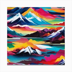 Abstract Mountain Landscape 4 Canvas Print