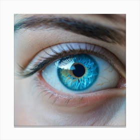 Blue Eye Stock Videos & Royalty-Free Footage 1 Canvas Print