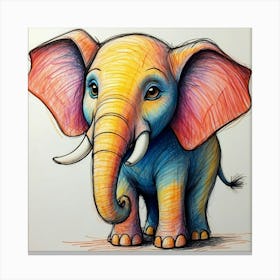 Little Elephant 7 Canvas Print