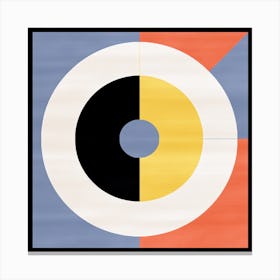 Geometric Symphony: Mid Century Circles in Concert Canvas Print