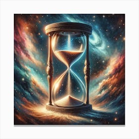 Cosmic Hourglass Wall Print Art A Captivating Depiction Of Time And The Universe, Perfect For Evoking Deep Thoughts And Wonder In Any Space Canvas Print